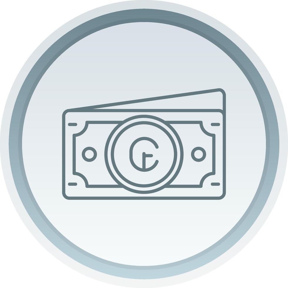 Cruzeiro Linear Button Icon vector