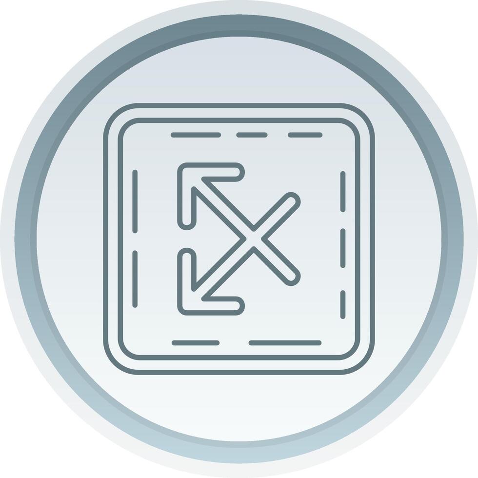 Intersect Linear Button Icon vector