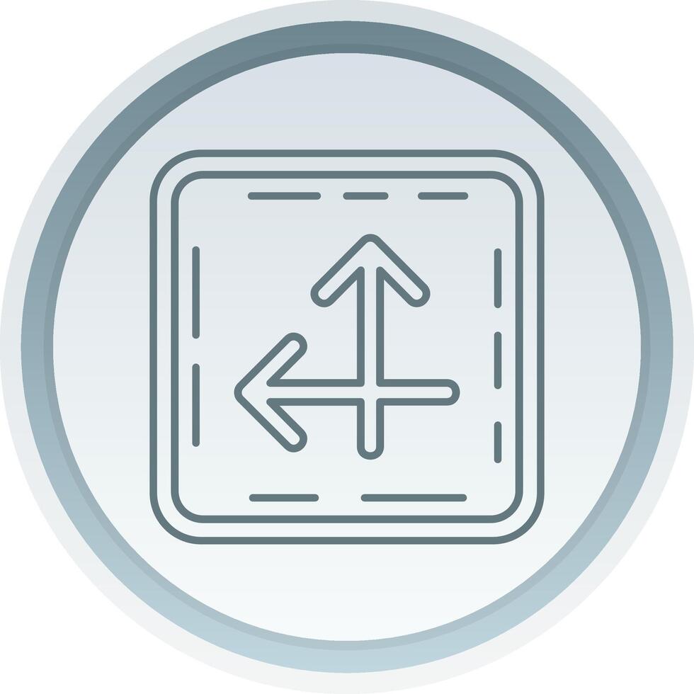 Intersect Linear Button Icon vector