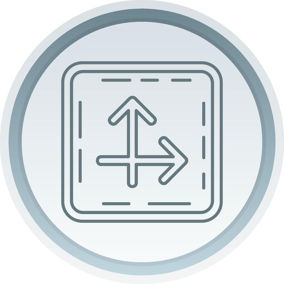 Intersect Linear Button Icon vector