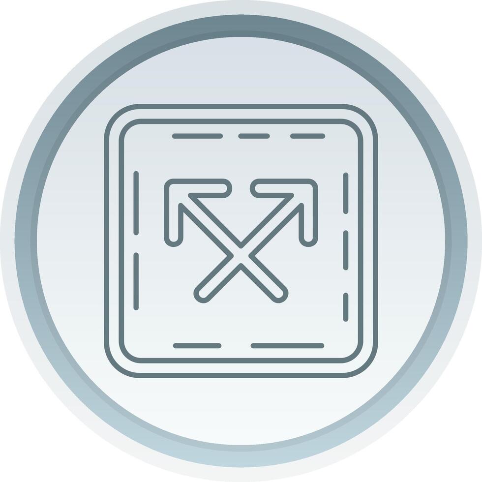 Intersect Linear Button Icon vector