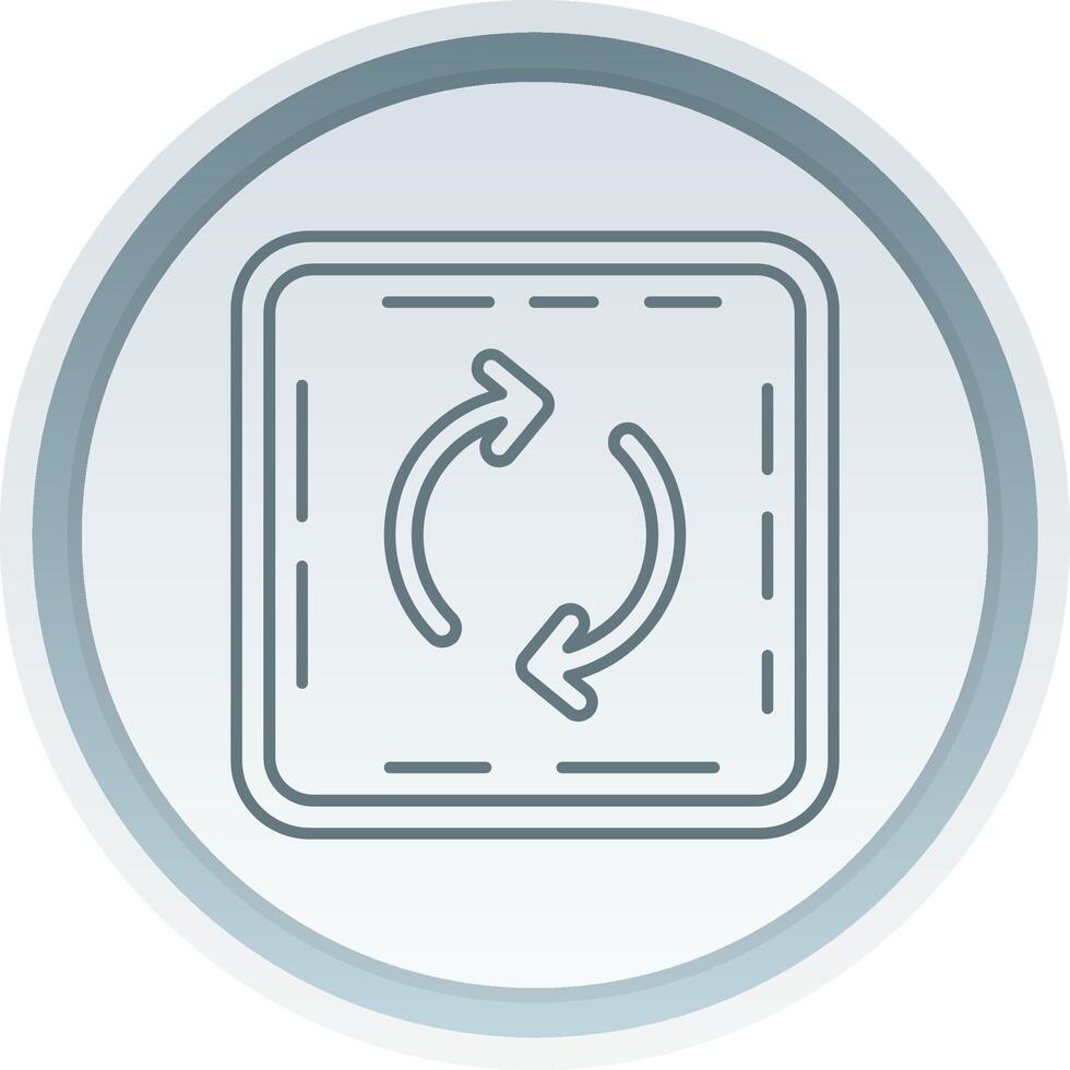 Loop Linear Button Icon vector