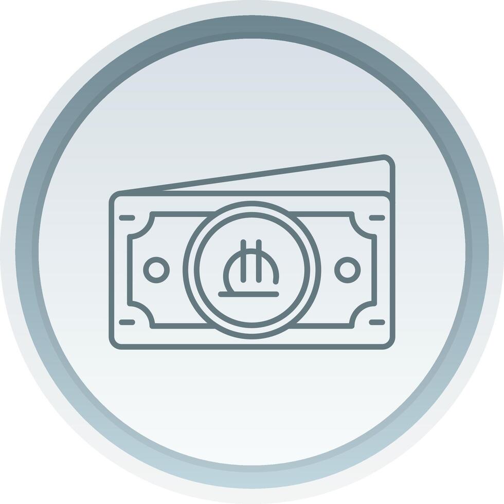 Lari Linear Button Icon vector