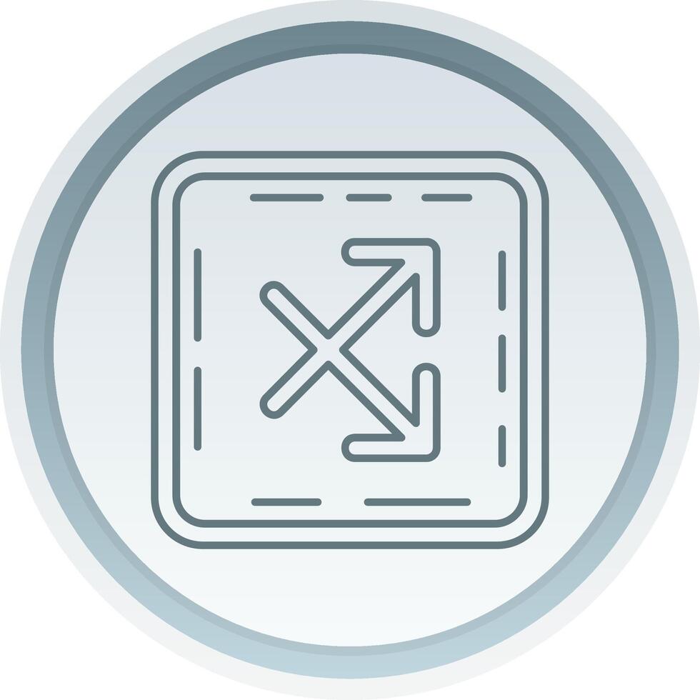 Intersect Linear Button Icon vector