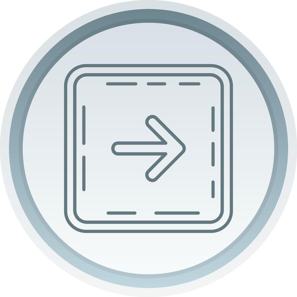 Right arrow Linear Button Icon vector