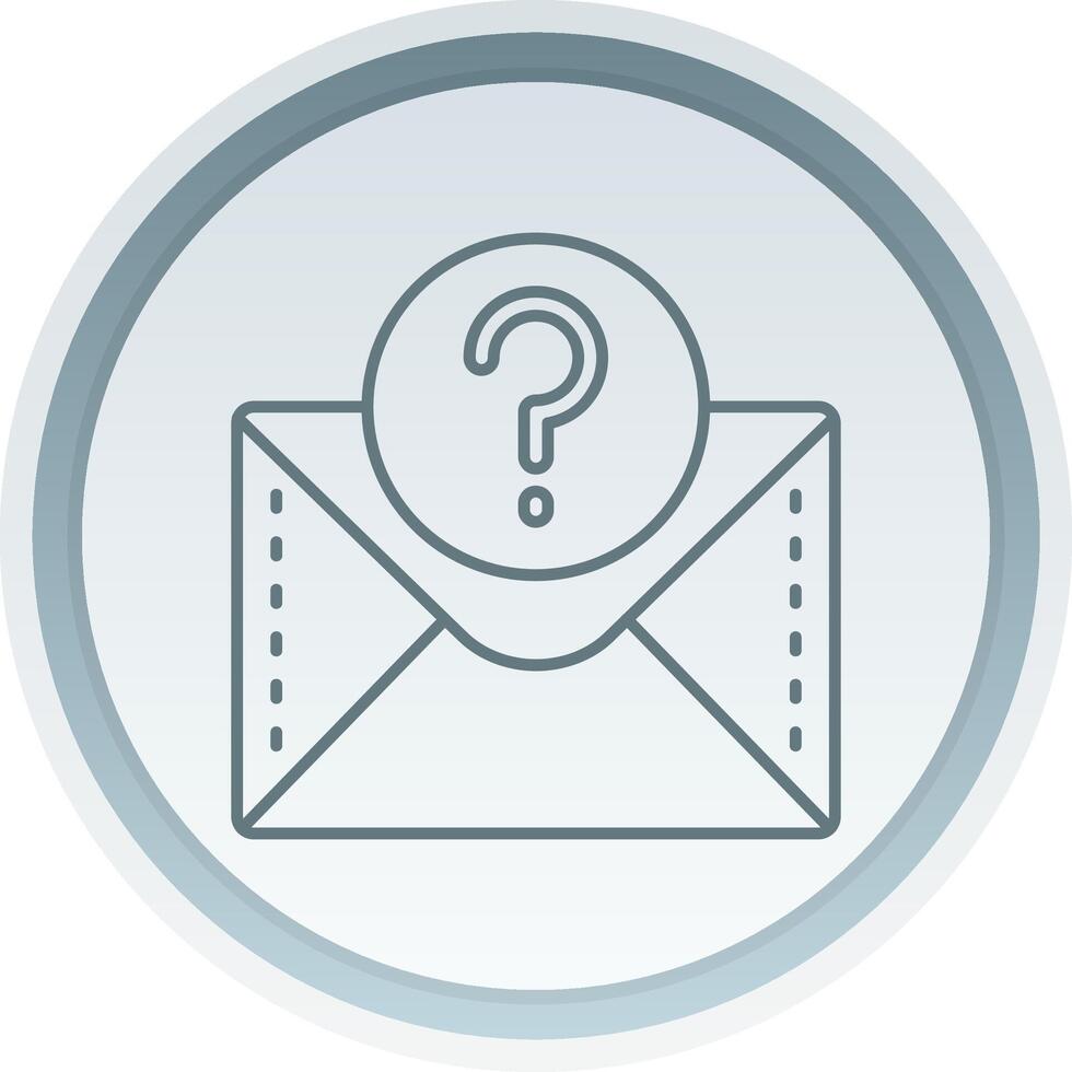 Question mark Linear Button Icon vector