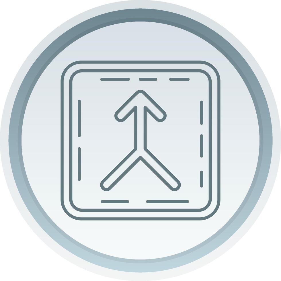 Merge Linear Button Icon vector