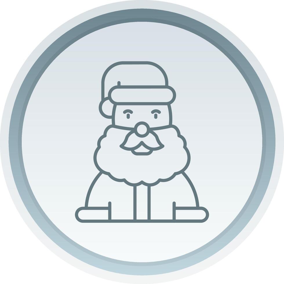 Santa claus Linear Button Icon vector