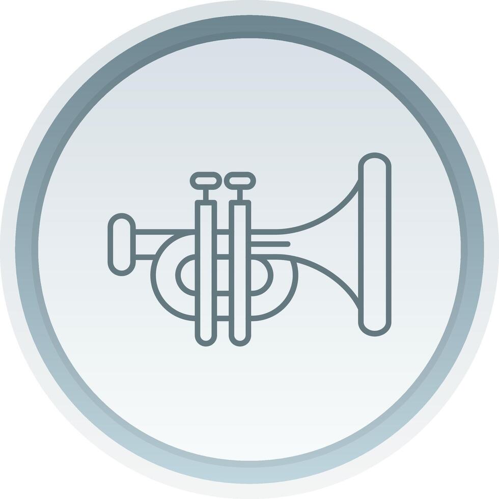 Trumpet Linear Button Icon vector