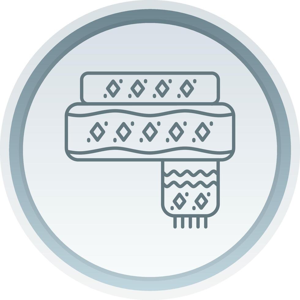 Scarf Linear Button Icon vector