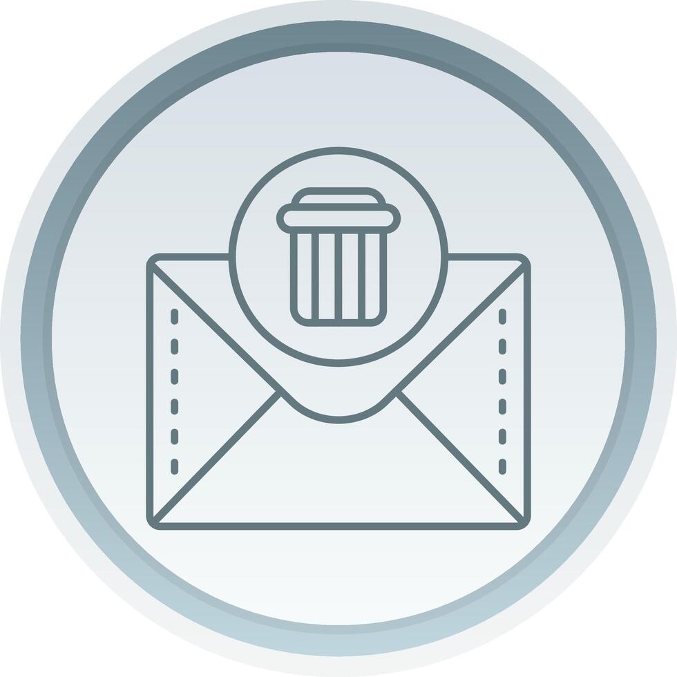 Dustbin Linear Button Icon vector