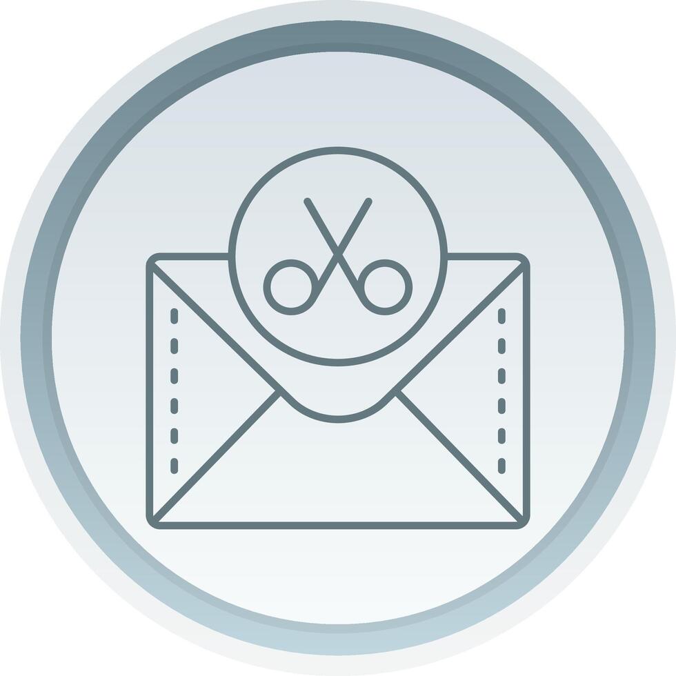 Scissor Linear Button Icon vector