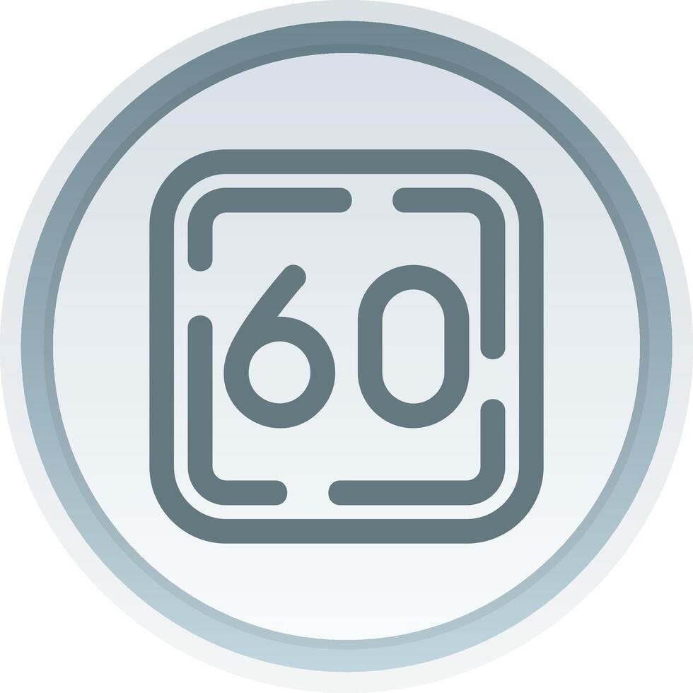 Sixty Linear Button Icon vector