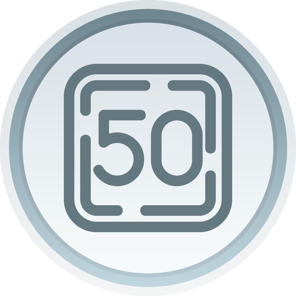 Fifty Linear Button Icon vector