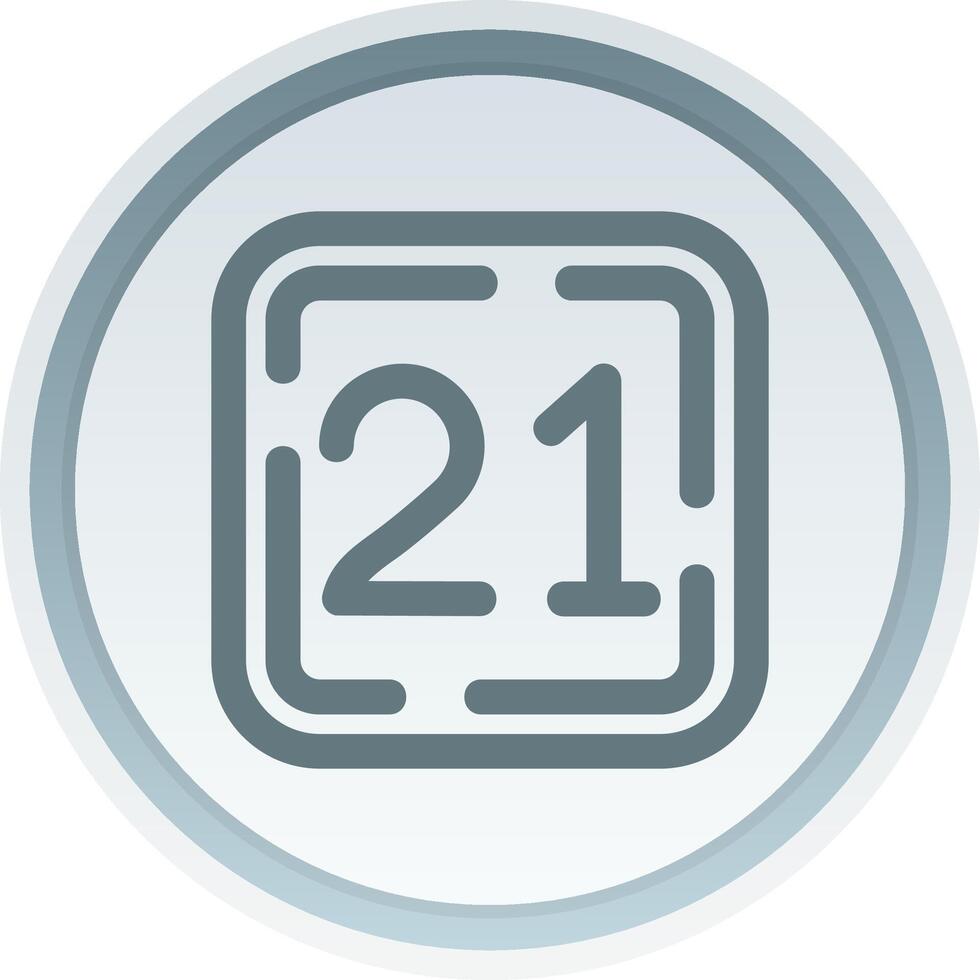 Twenty One Linear Button Icon vector
