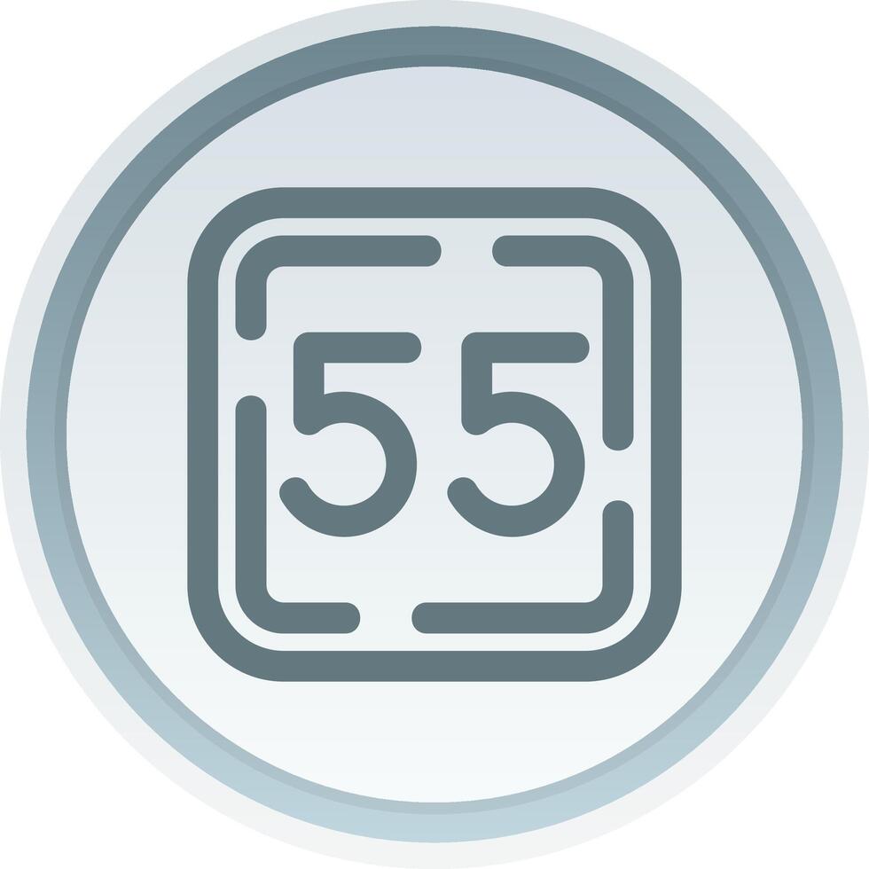 Fifty Five Linear Button Icon vector