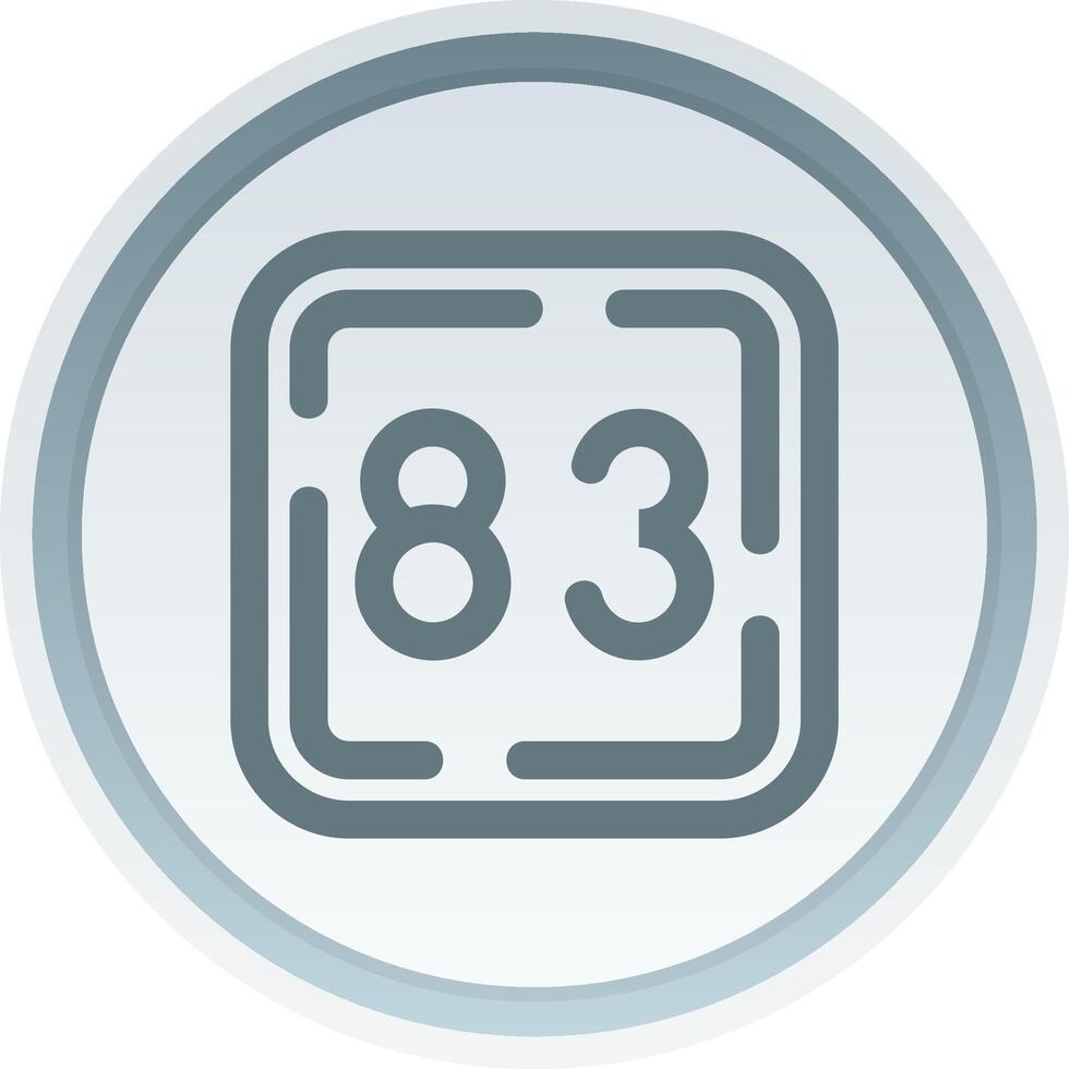 Eighty Three Linear Button Icon vector