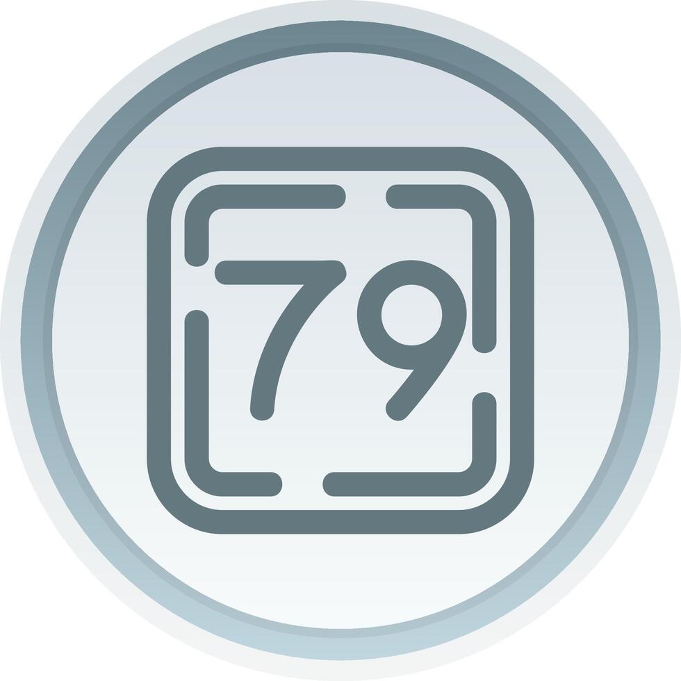 Seventy Nine Linear Button Icon vector