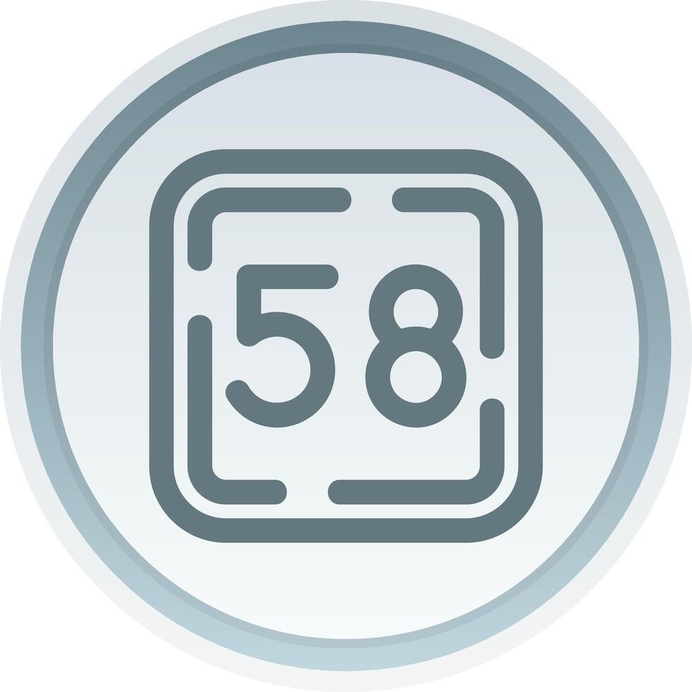 Fifty Eight Linear Button Icon vector