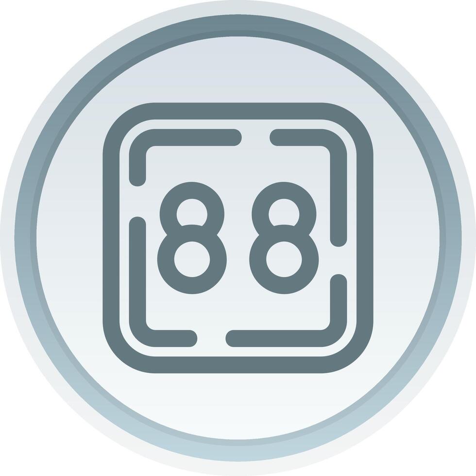 Eighty Eight Linear Button Icon vector