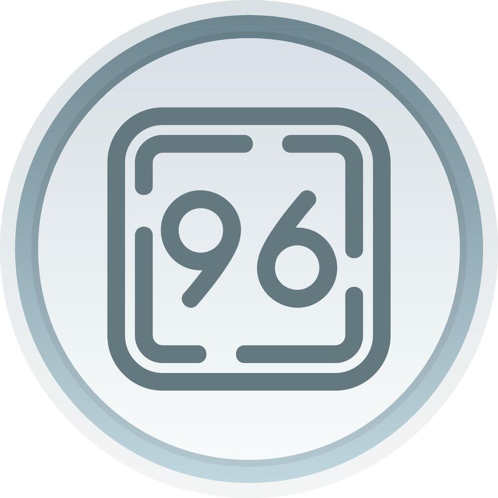 Ninety Six Linear Button Icon vector