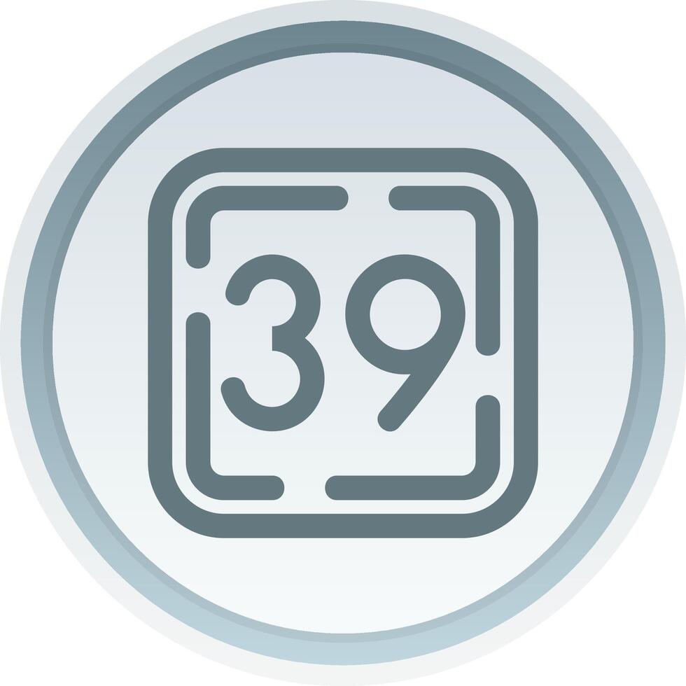 Thirty Nine Linear Button Icon vector