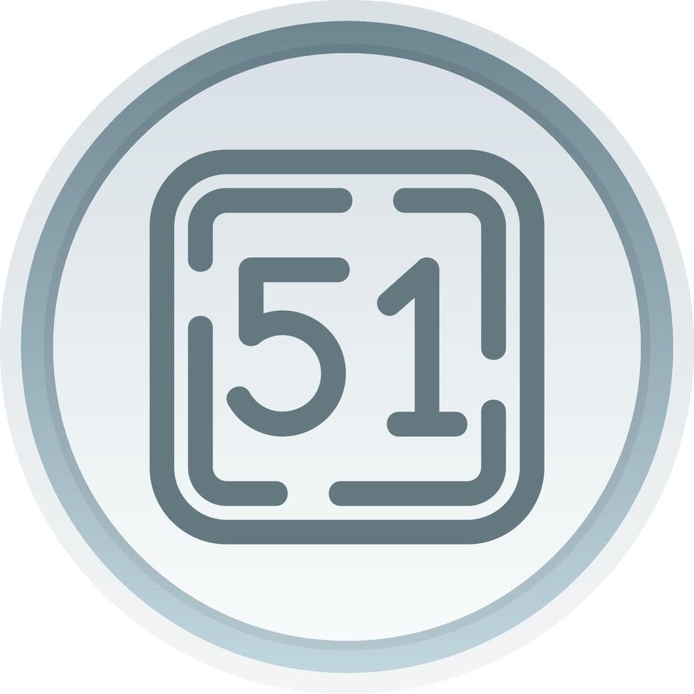 Fifty One Linear Button Icon vector