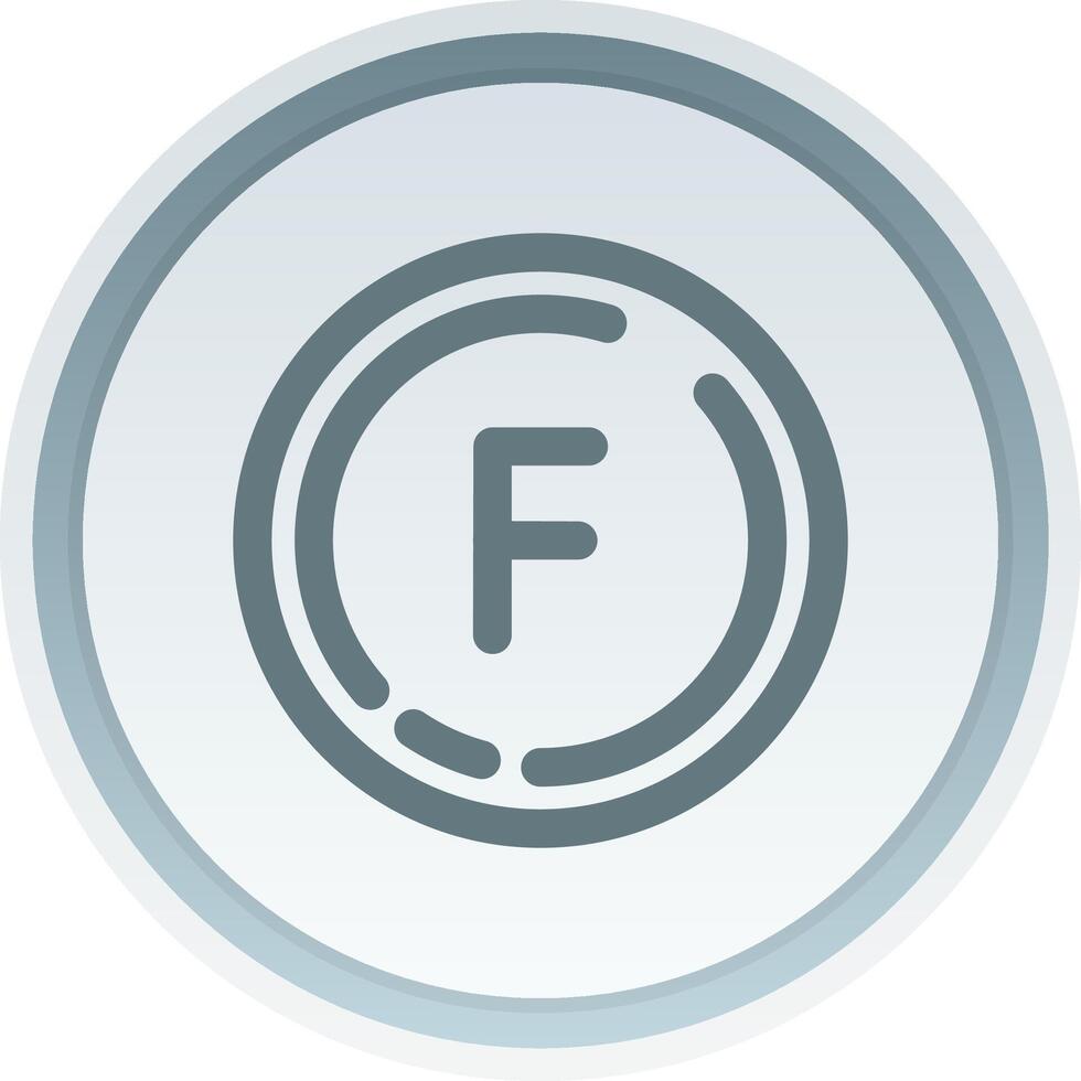 Letter f Linear Button Icon vector