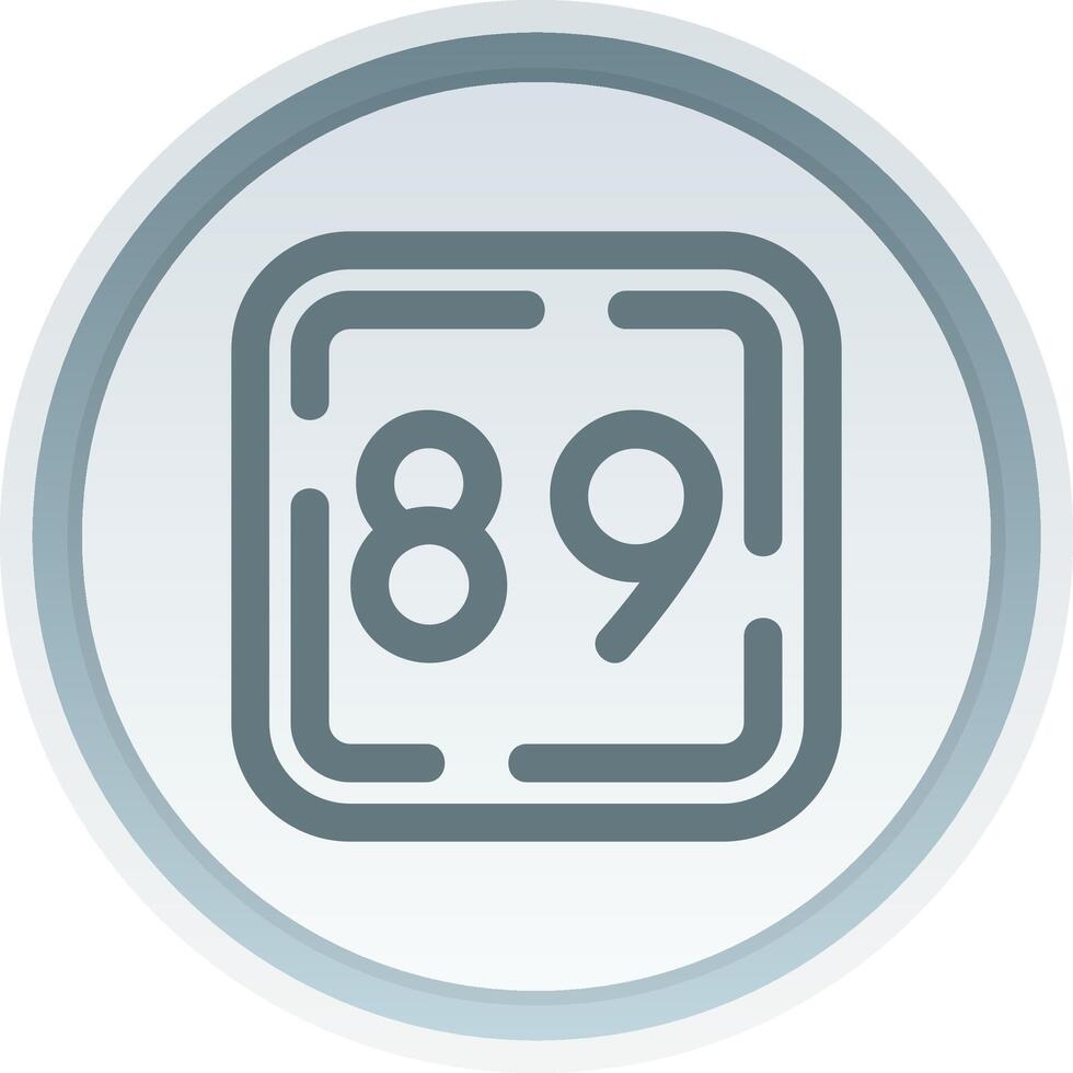 Eighty Nine Linear Button Icon vector