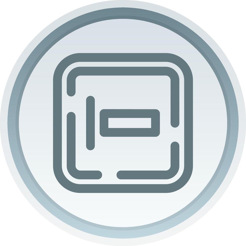 Left allignment Linear Button Icon vector