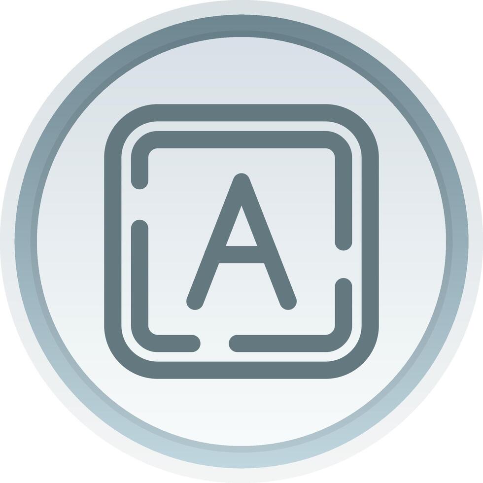 Letter a Linear Button Icon vector