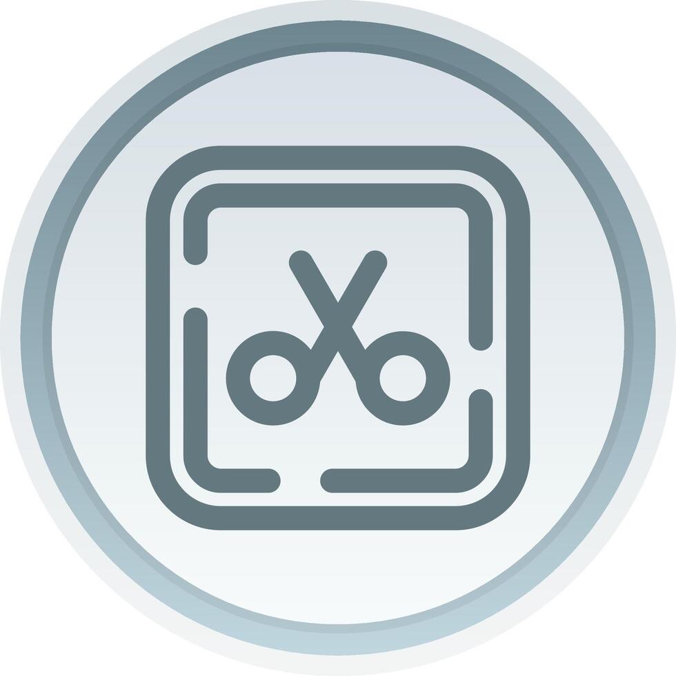 Scissor Linear Button Icon vector