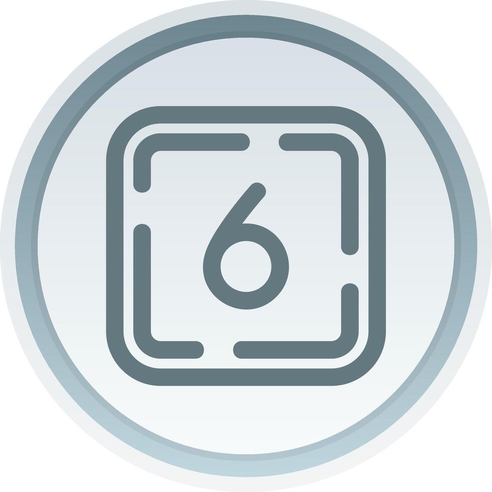 Six Linear Button Icon vector