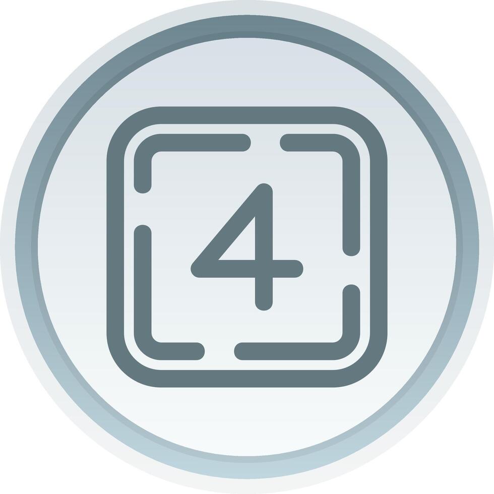 Four Linear Button Icon vector