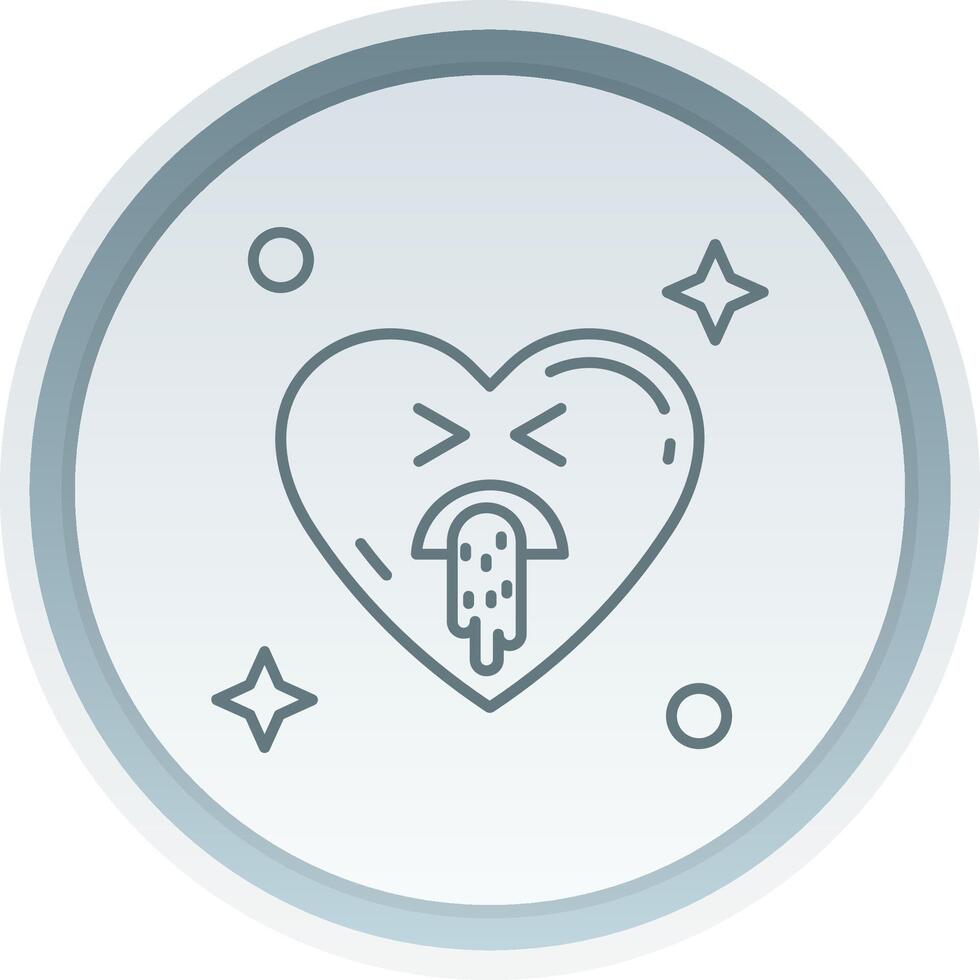 Vomit Linear Button Icon vector