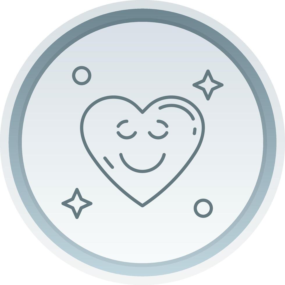 Relieved Linear Button Icon vector