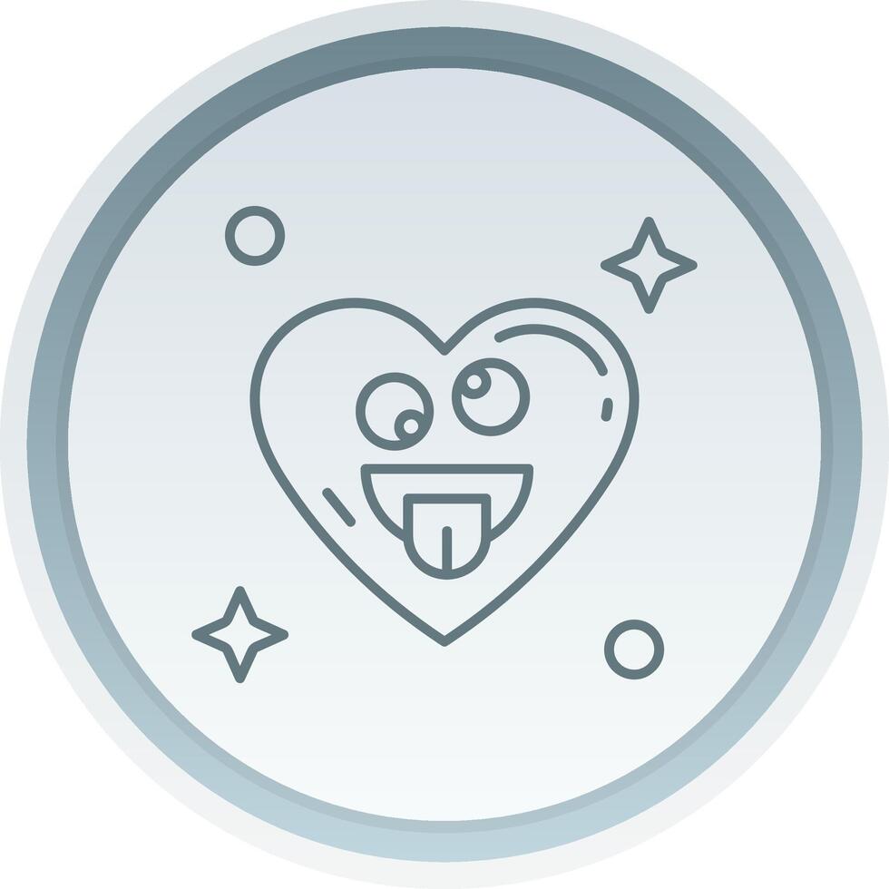 Zany Face Linear Button Icon vector