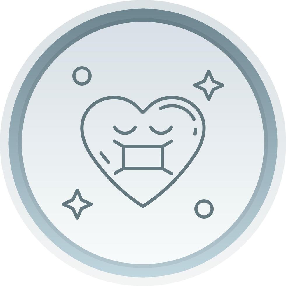 Face mask Linear Button Icon vector