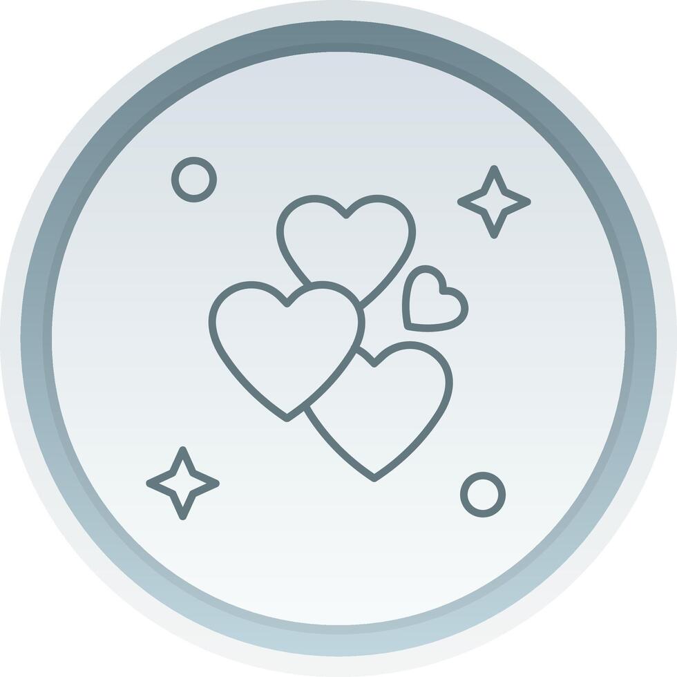 Love Linear Button Icon vector