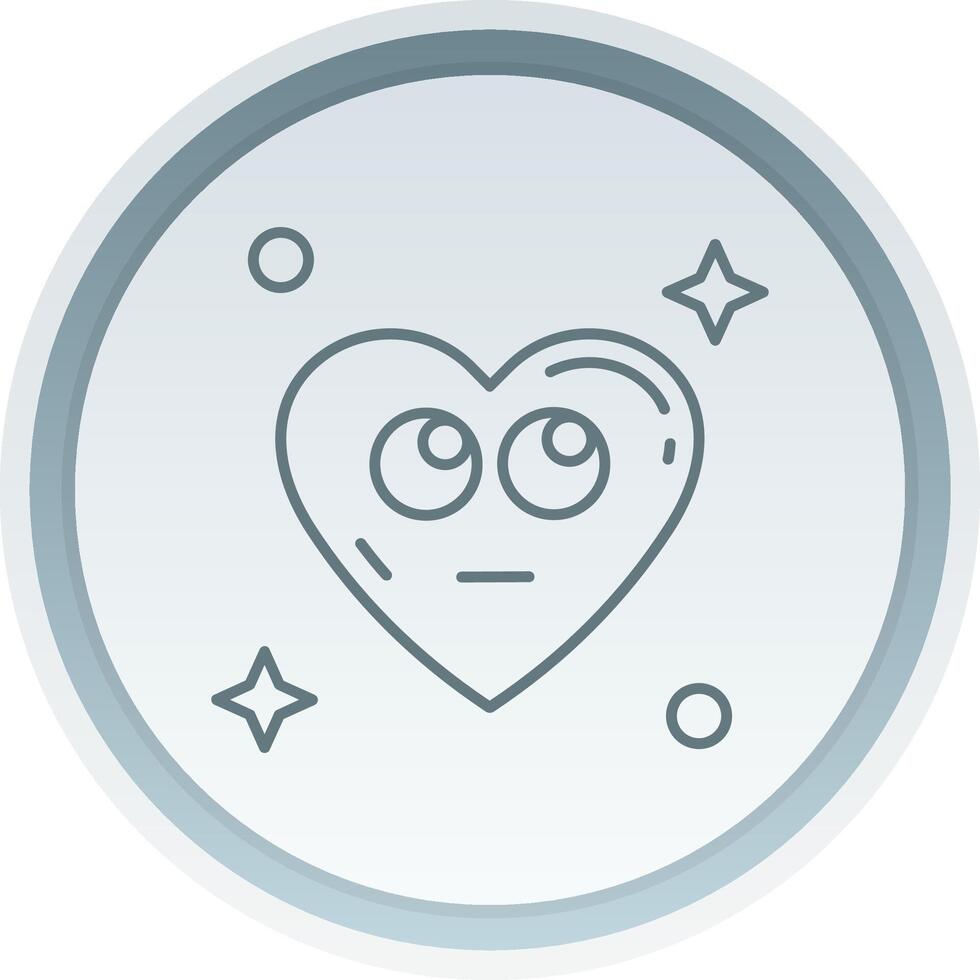 Rolling eyes Linear Button Icon vector