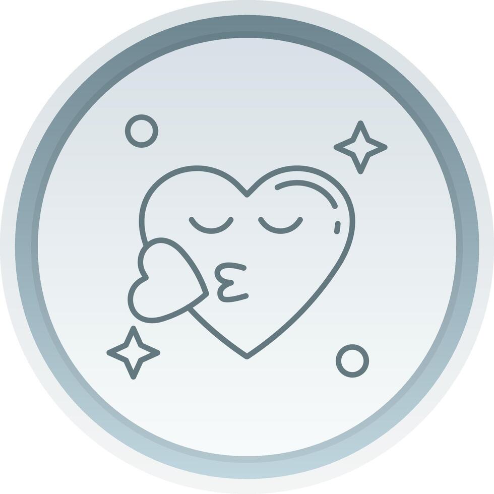 Kiss Linear Button Icon vector