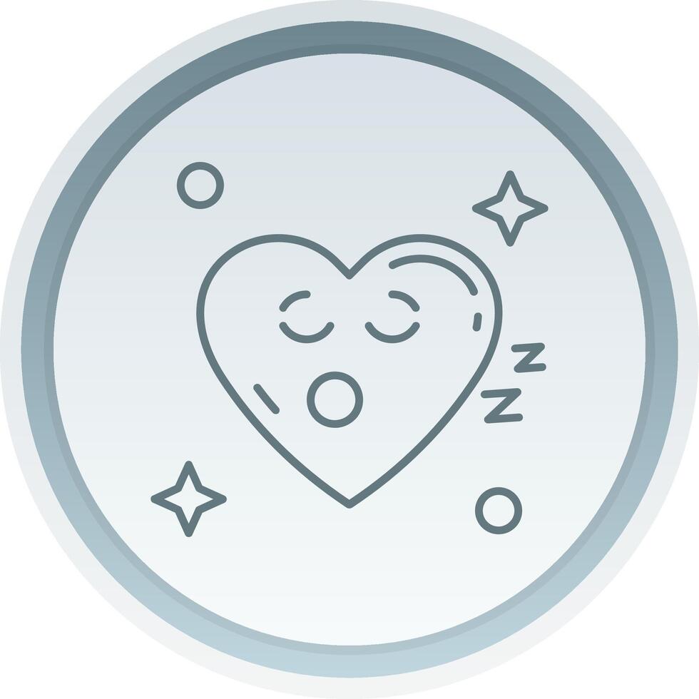 Sleep Linear Button Icon vector