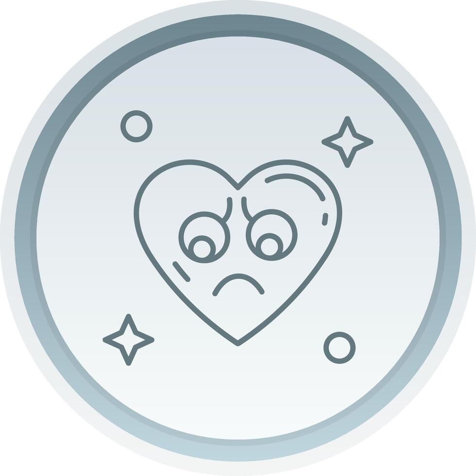 Sad Linear Button Icon vector