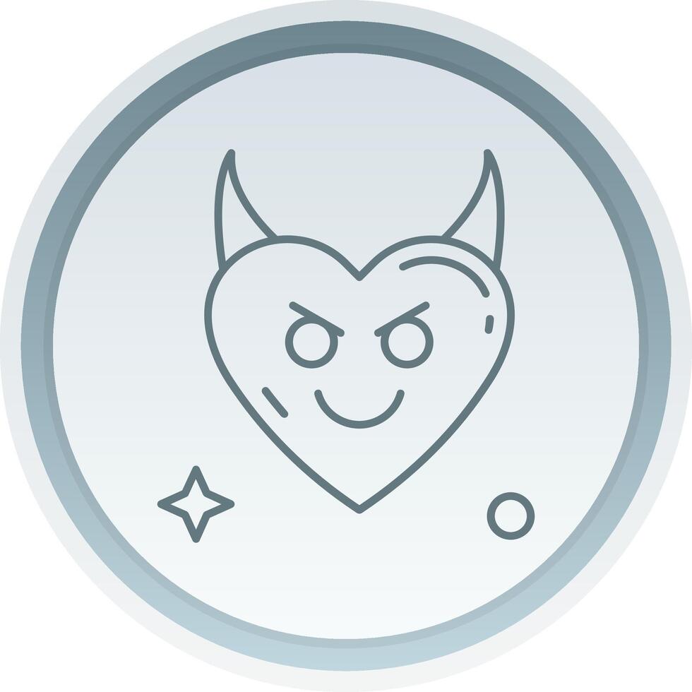 Demon Linear Button Icon vector