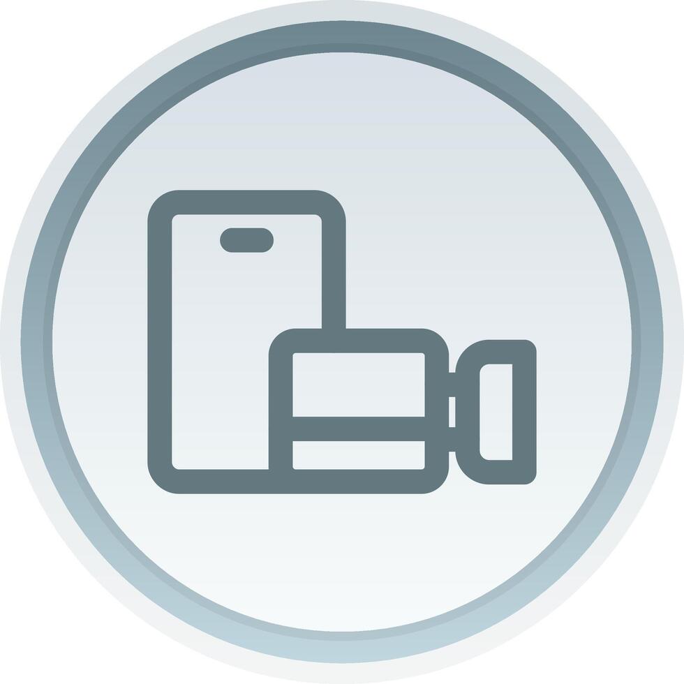 Video call Linear Button Icon vector