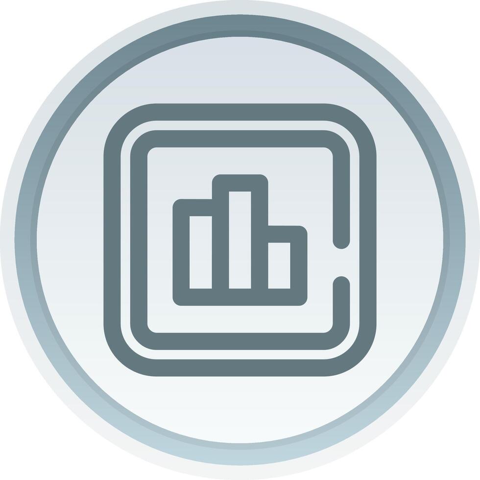Statistics Linear Button Icon vector