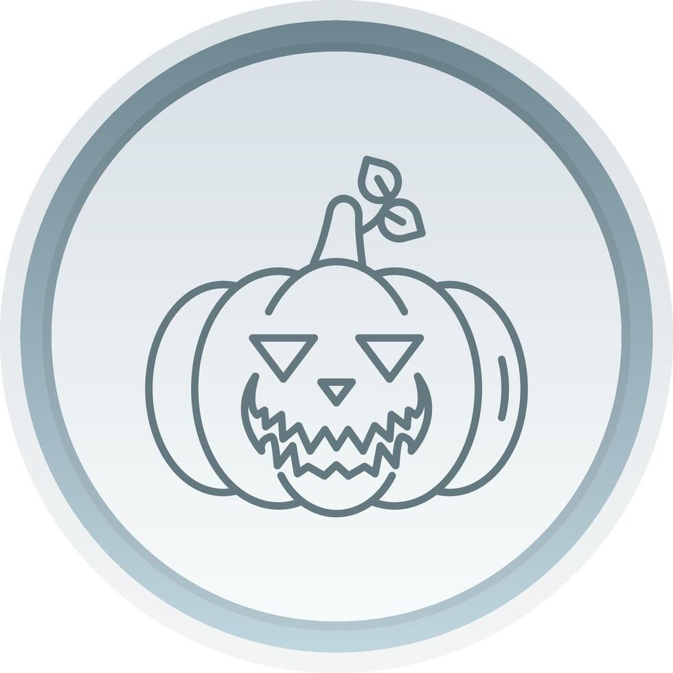 Pumpkin Linear Button Icon vector