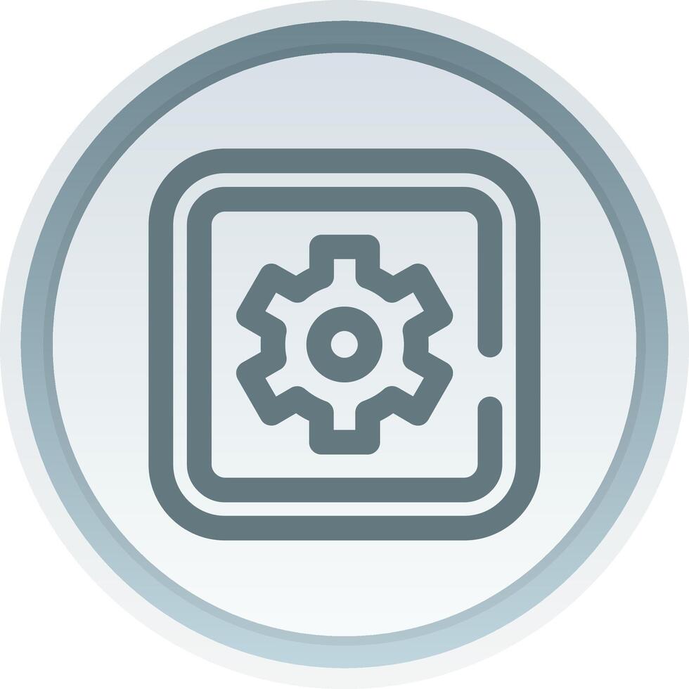 Setting Linear Button Icon vector