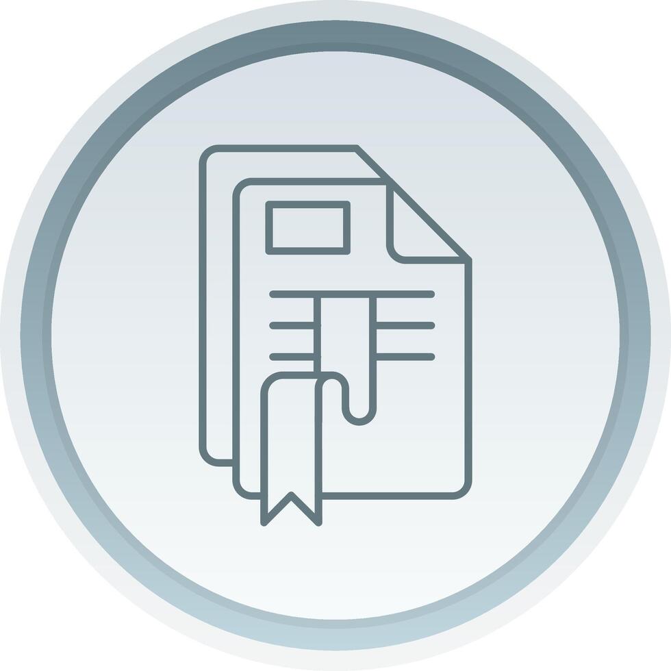 Bookmark Linear Button Icon vector