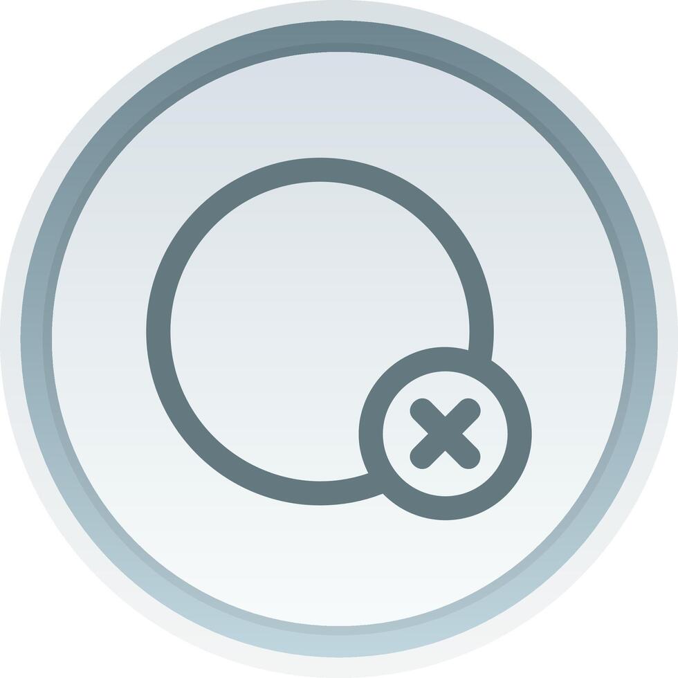 Delete circle Linear Button Icon vector